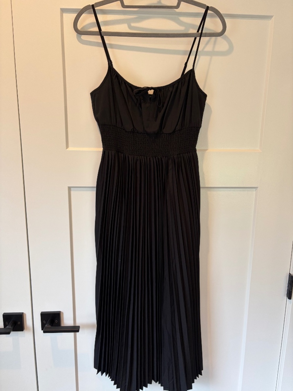 J crew black summer pleated dress